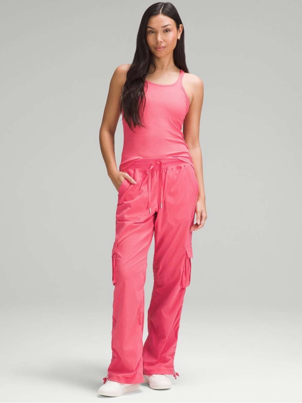 Lululemon Dance Studio Relaxed-Fit Glaze Pink Mid-rise Cargo Pants M Athleisure
